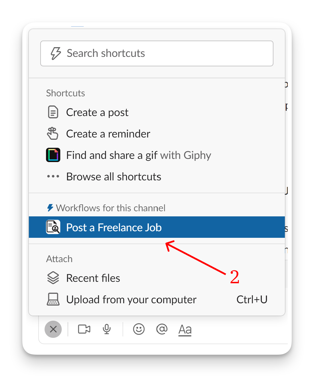 Workflow freelance jobposting